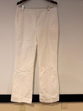 Lands' End Women's White Straight-Leg Pants